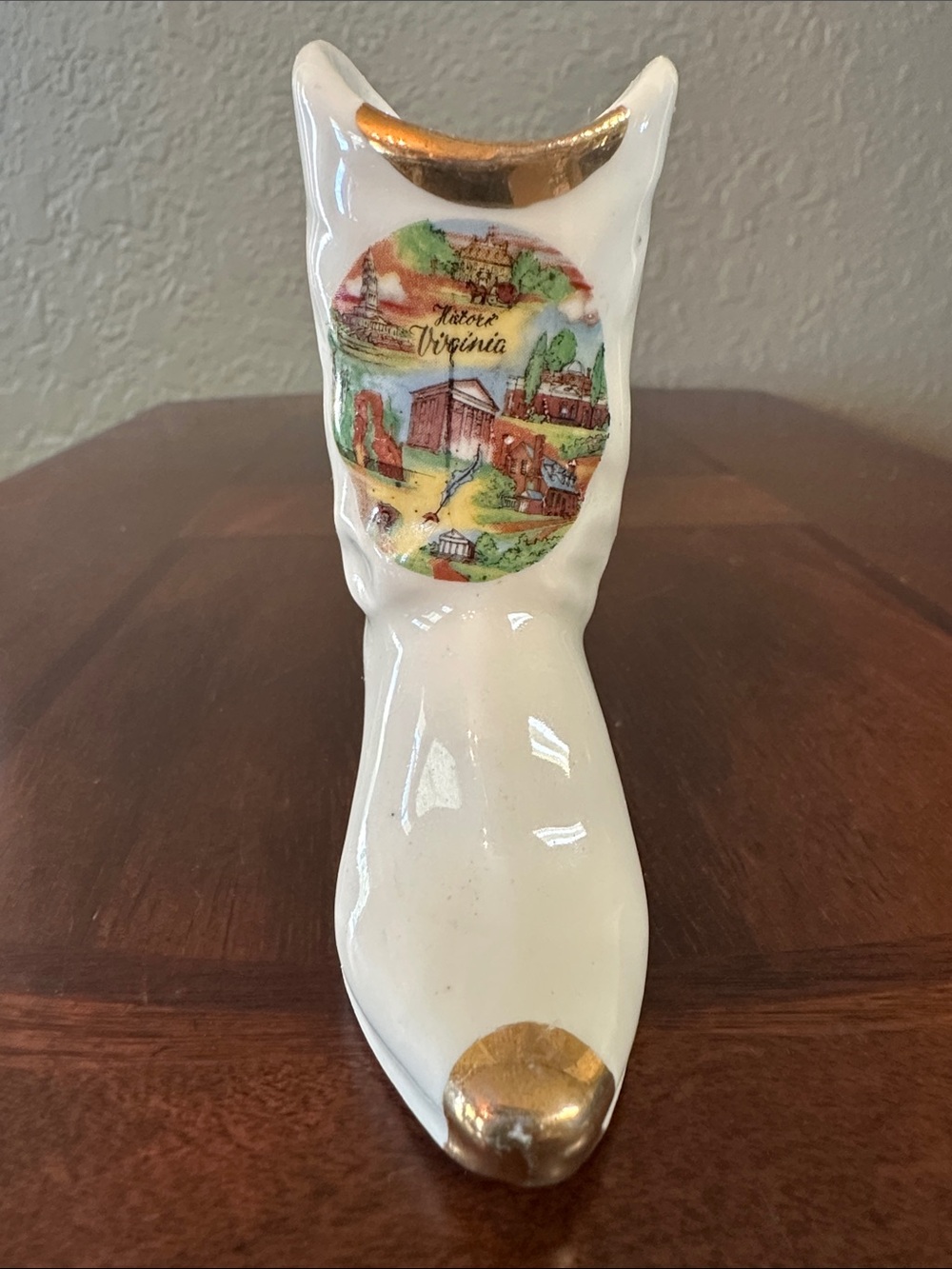 Vintage Mid-Century “Historic Virginia” Souvenir Cowboy Boot